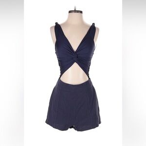 LIONESS Navy Twist Front Cutout Dress